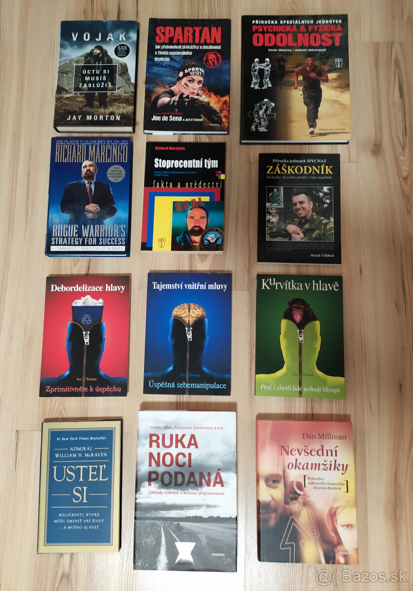 Predám knihy -telo, myseľ, cvičenie, military, bojové umenia