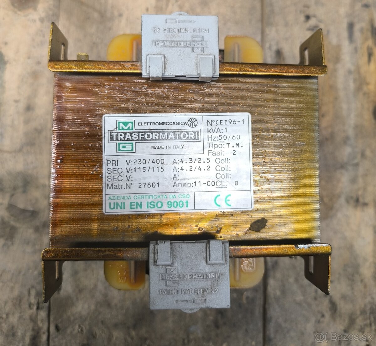 Transformátor 230/2×115 1kVA