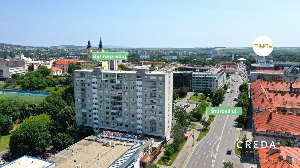 CREDA | predaj 2-izb v centre mesta, Nitra