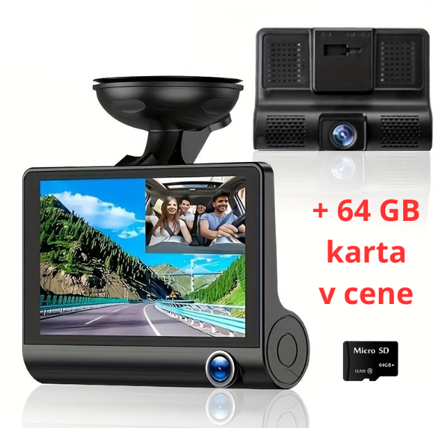 Autokamera + 64GB SD karta