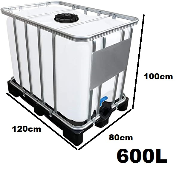 predám certifikované 600l ibc kontajnery na potraviny a ADR