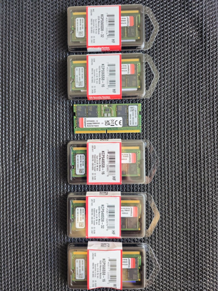 Kingston SO-DIMM Predám pamäte RAM pre notebooky