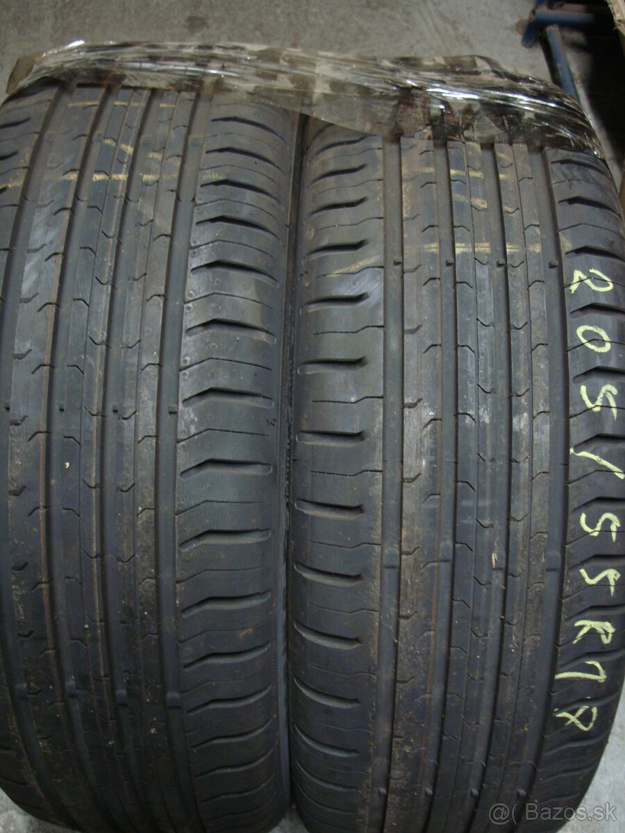 205/55R17 V,Continental-Contact 5,2kusy.Letné.