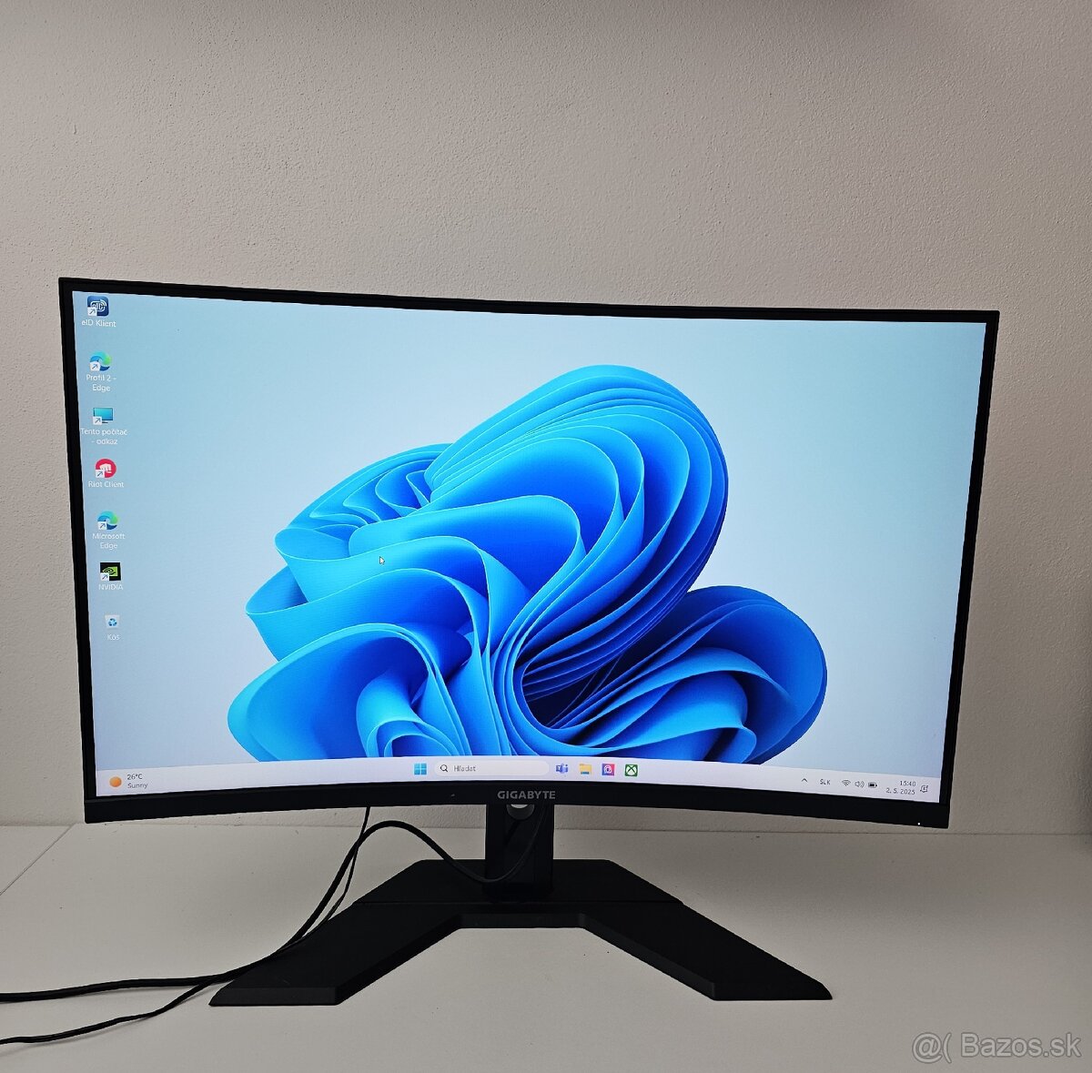 Monitor Gigabyte Q32QC 32" palcov 81 cm 165 Hz curved