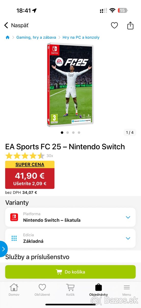 Predám FC 25 Nintendo switch