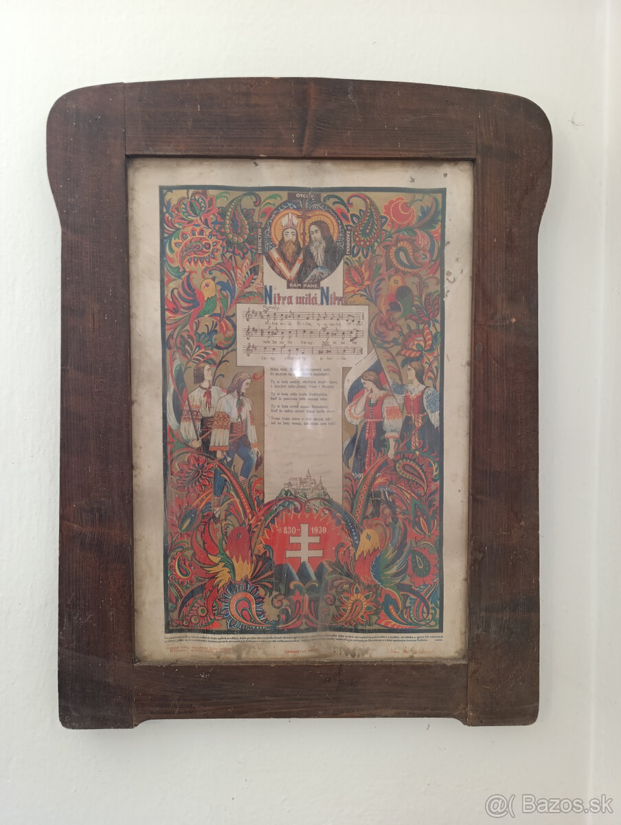 Stary obraz autora litografie Š.L. Kostelníček