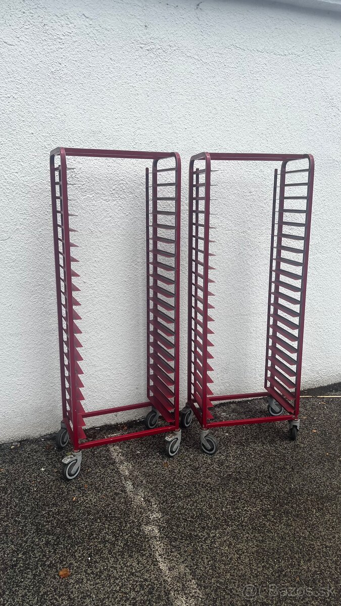 transportný regál na tácky/plechy 2ks