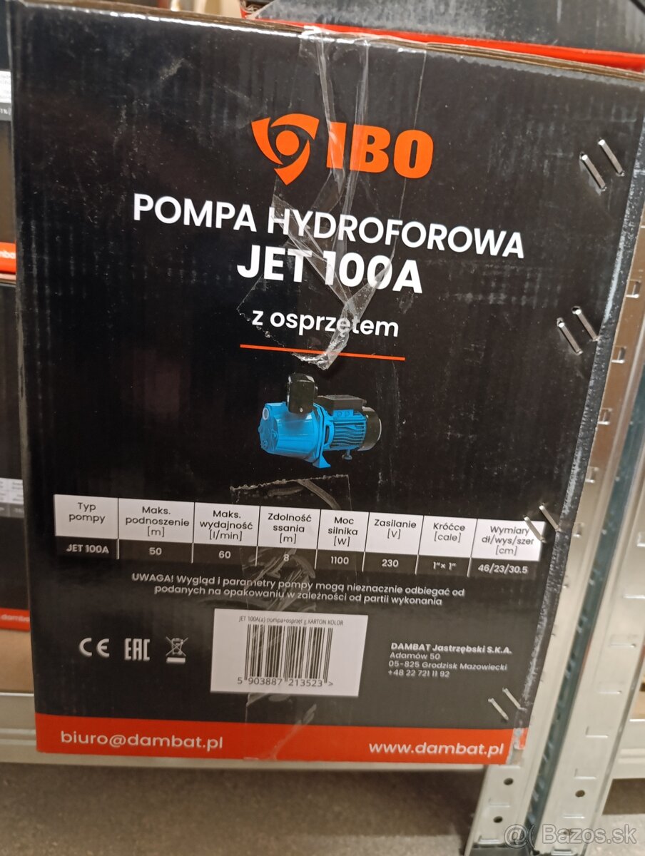 Samonasávacie čerpadlo JET 100A s príslušenstvom