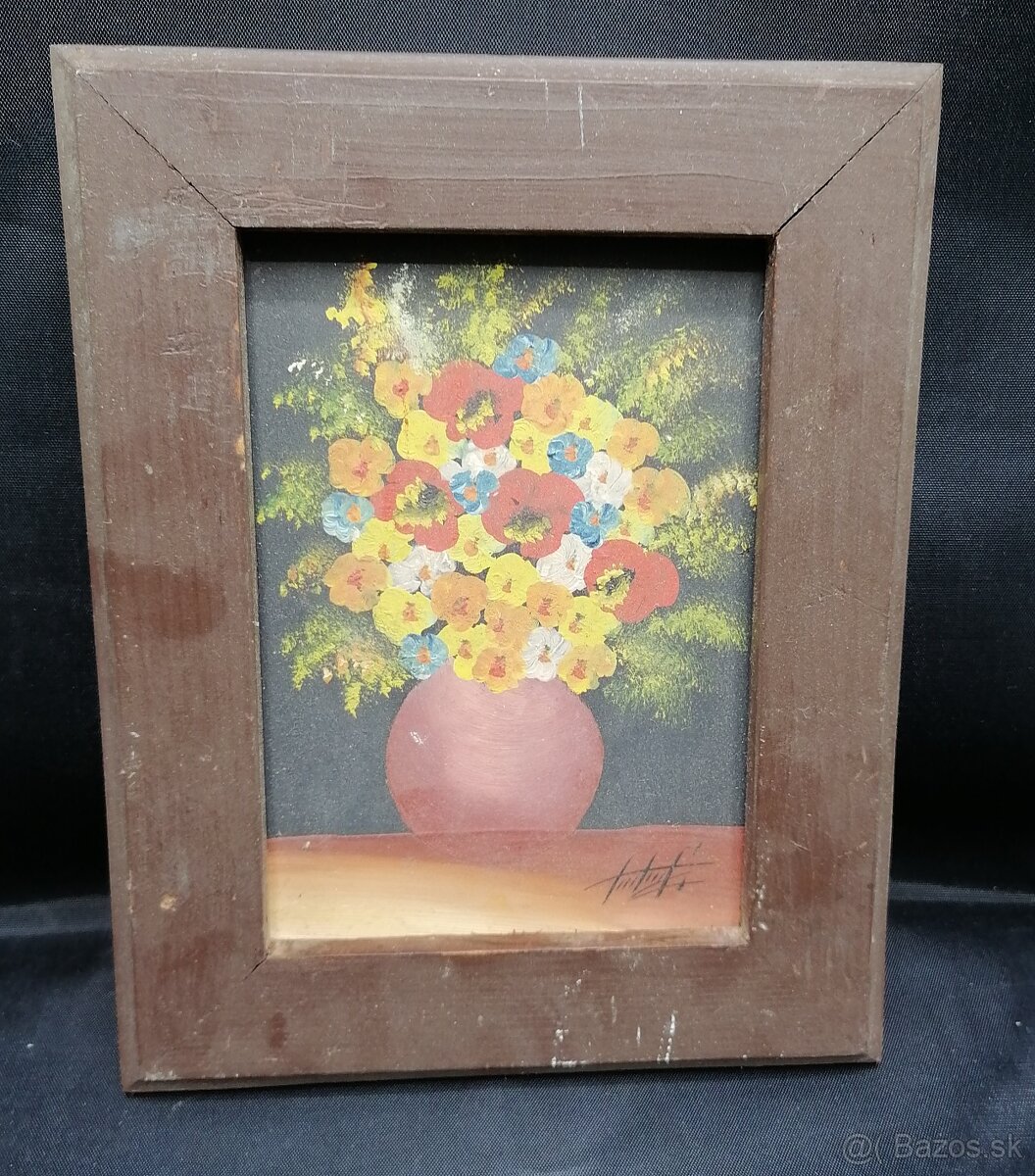 Maľovaný obrázok kvetov