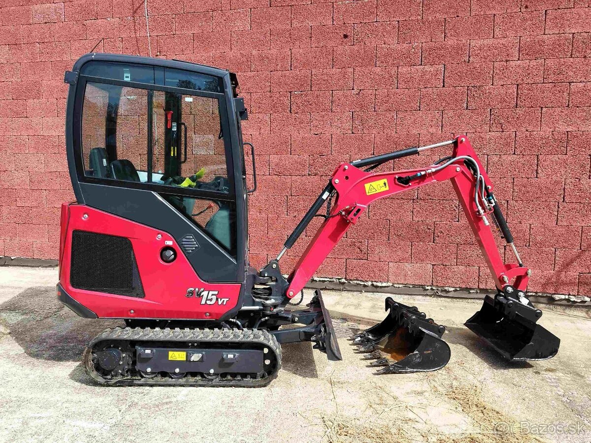 minibager YANMAR SV15VT rypadlo (1,7 ton) RV2024 záruka