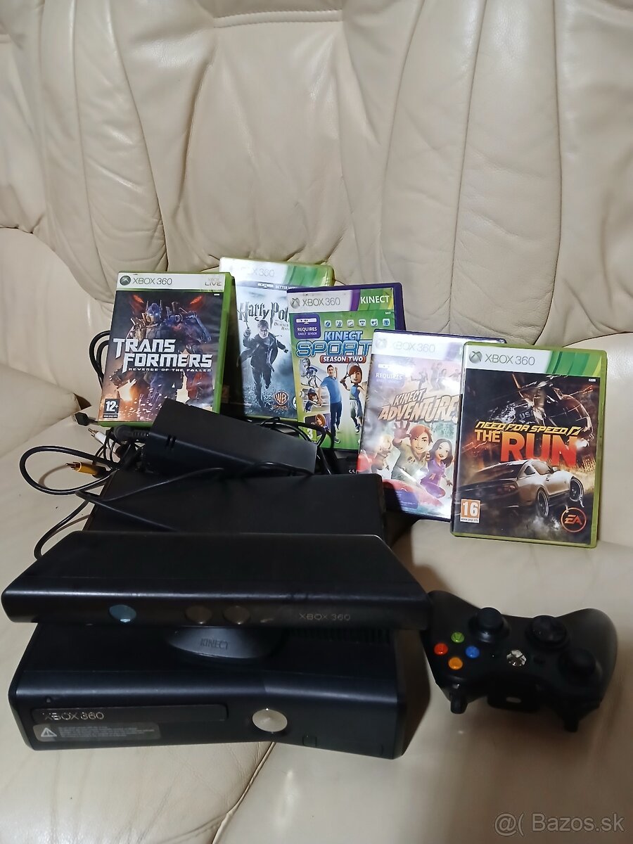 X BOX 360 + 5 ks hry