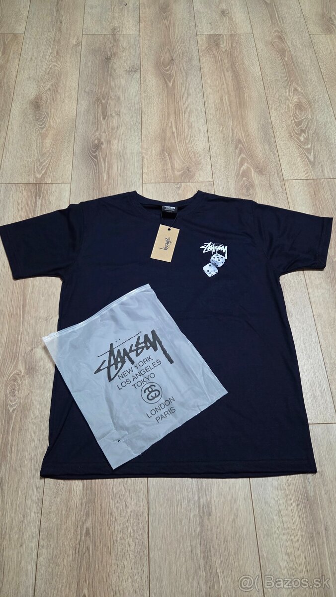 Stüssy Fuzzy Dice Tee navy blue/white