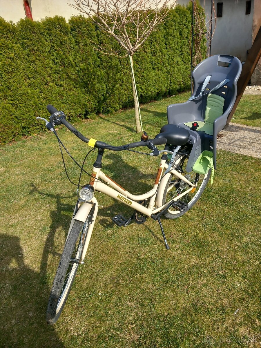 Dámsky bicykel s detskou sedackou