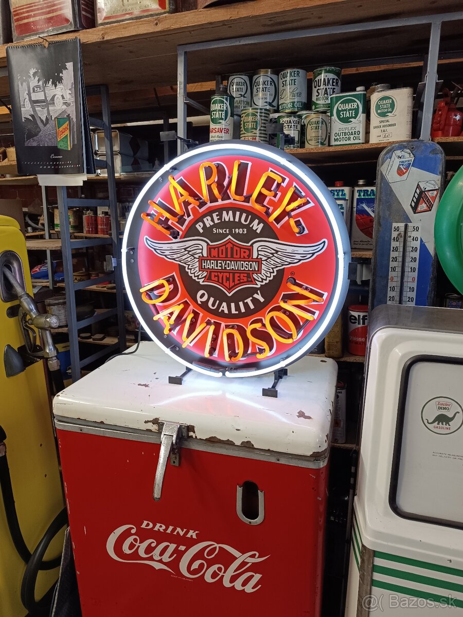 Velký neon Harley Davidson, dekorace