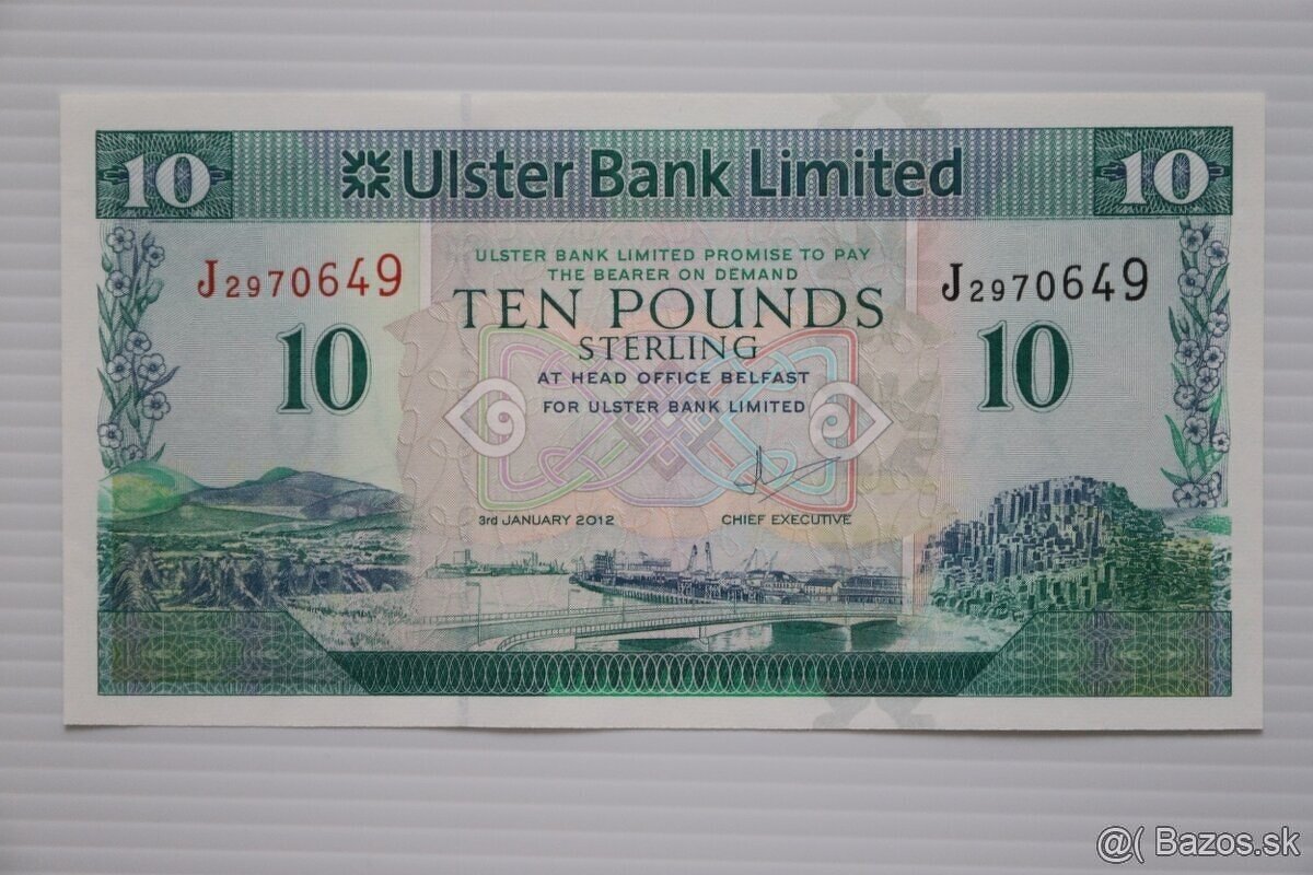 Unc bankovka S.Írsko (10 pounds)