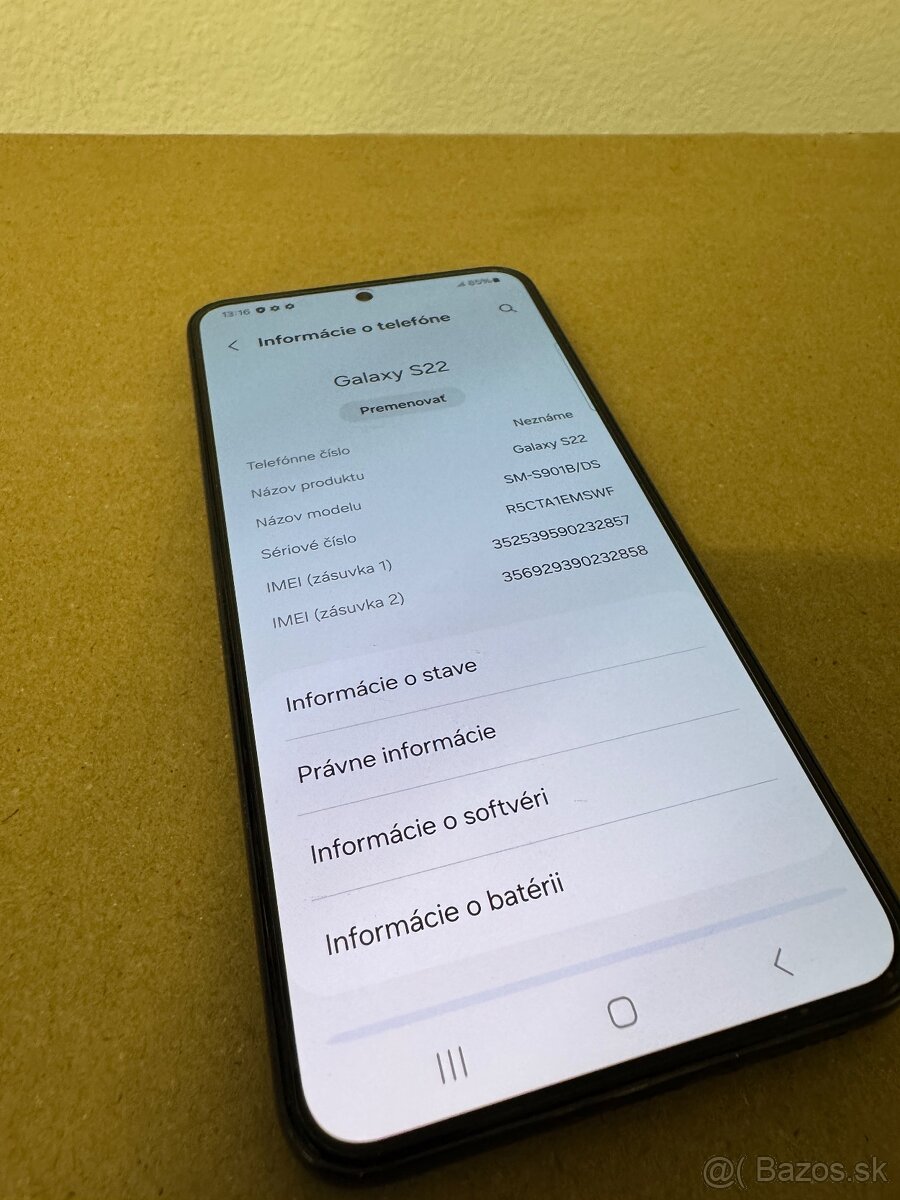 Samsung Galaxy S22 – 128 GB, Čierny