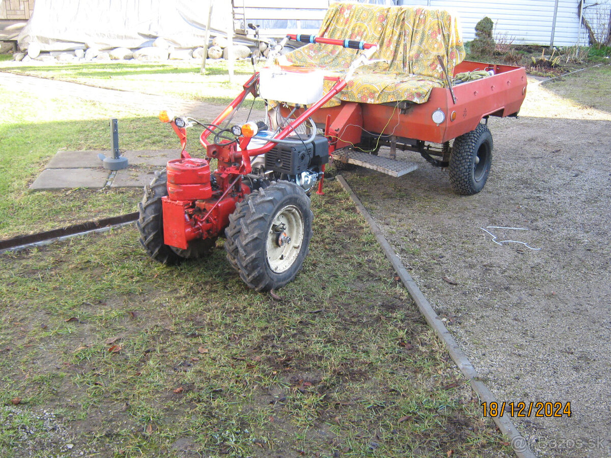 dvojkolesový malotraktor 15 koní-MF-70-mulčovač