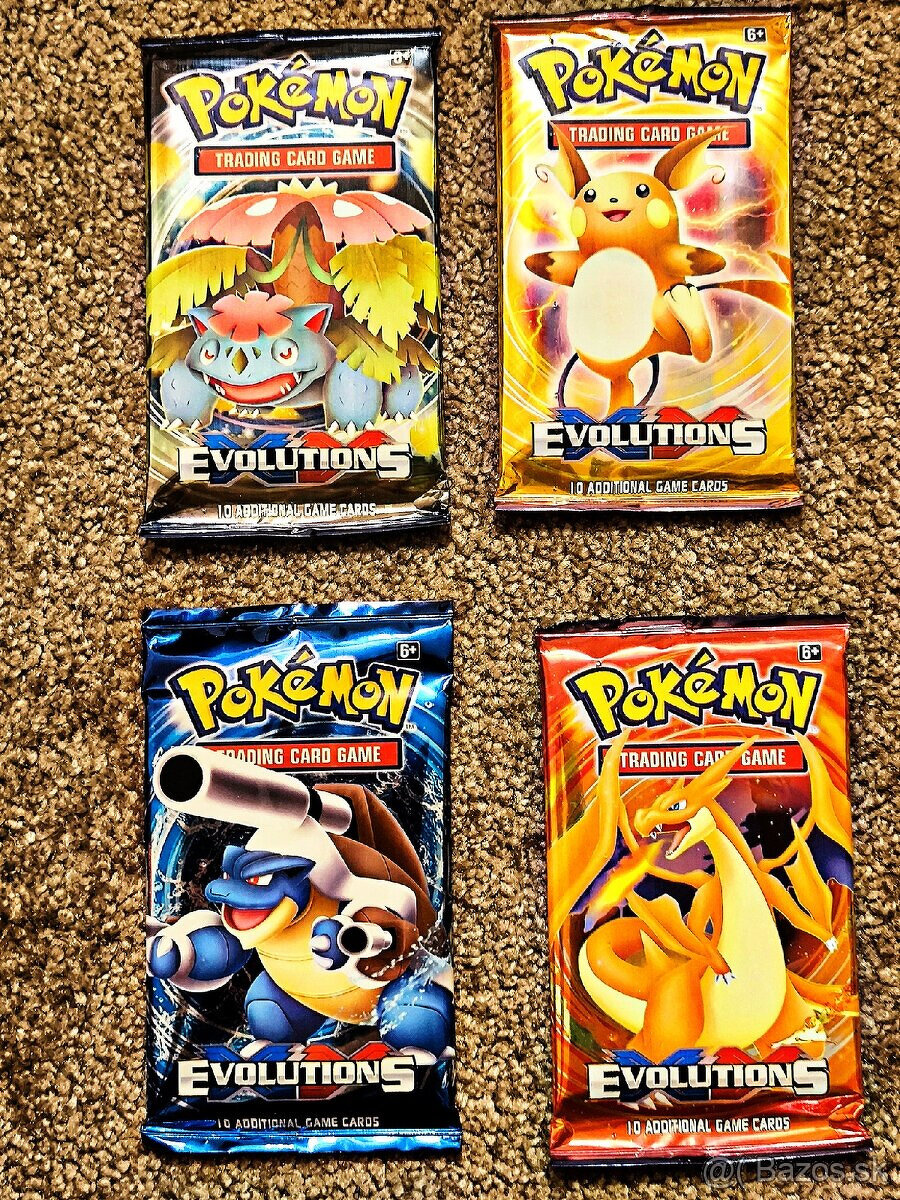 Predám pokemon balíčky, sériu evolutions, neotvorene