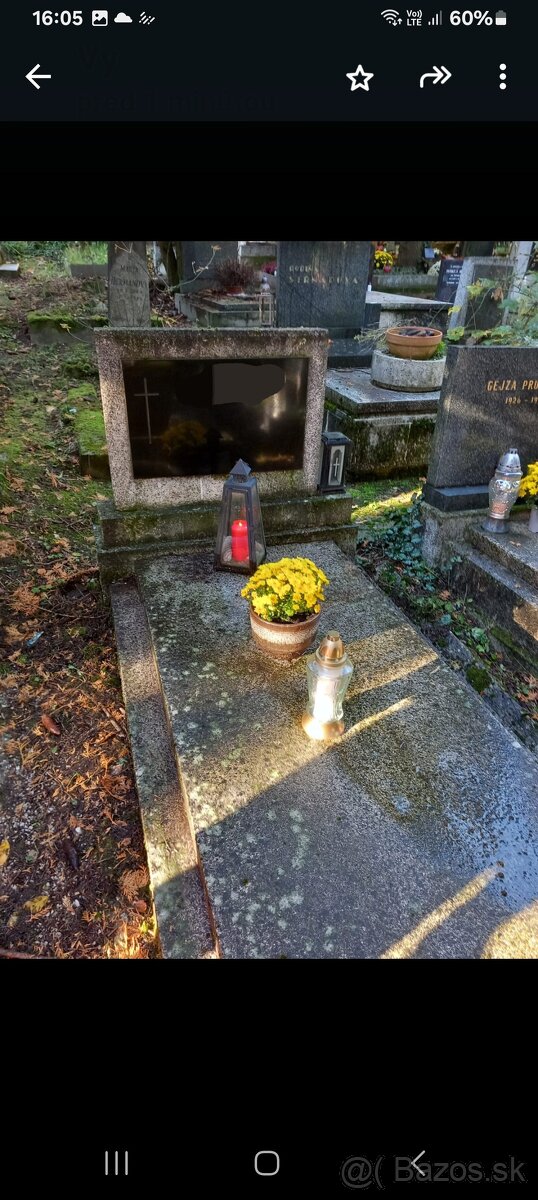 Odstúpim hrobové miesto.