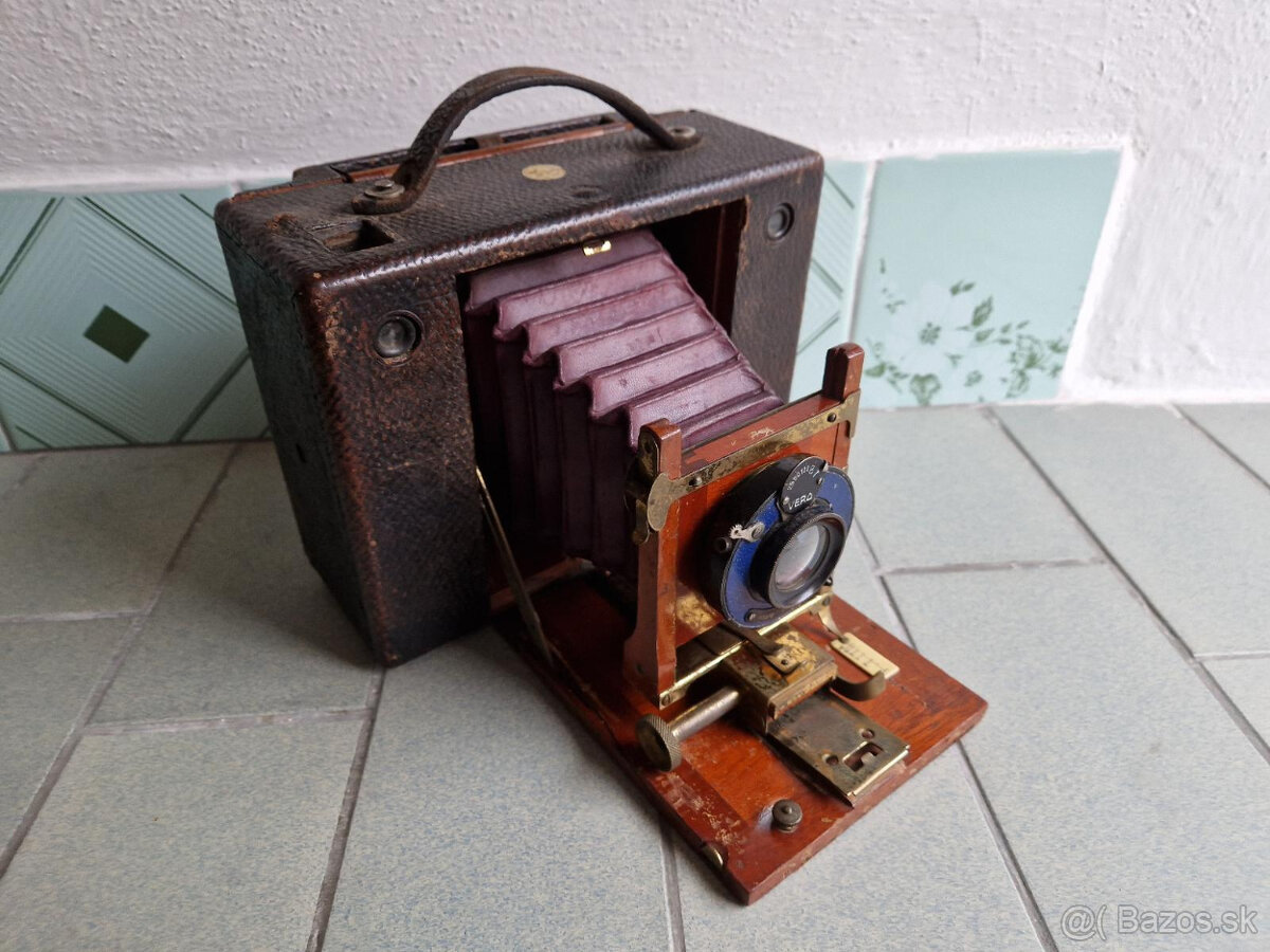 Starožitný měchový fotoaparát Kodak No. 4 Cartridge ca 1898