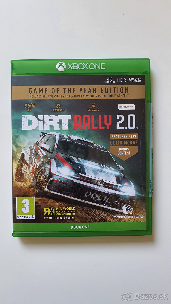 Hra Dirt Rally 2.0 na Xbox ONE a Xbox Series X