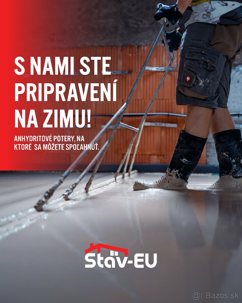 Realizujeme anhydritové potery v okrese Sabinov
