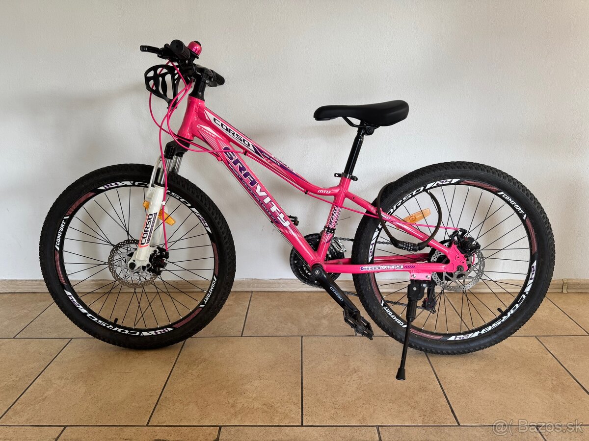 Dievčenský horský bicykel 24” – ružový