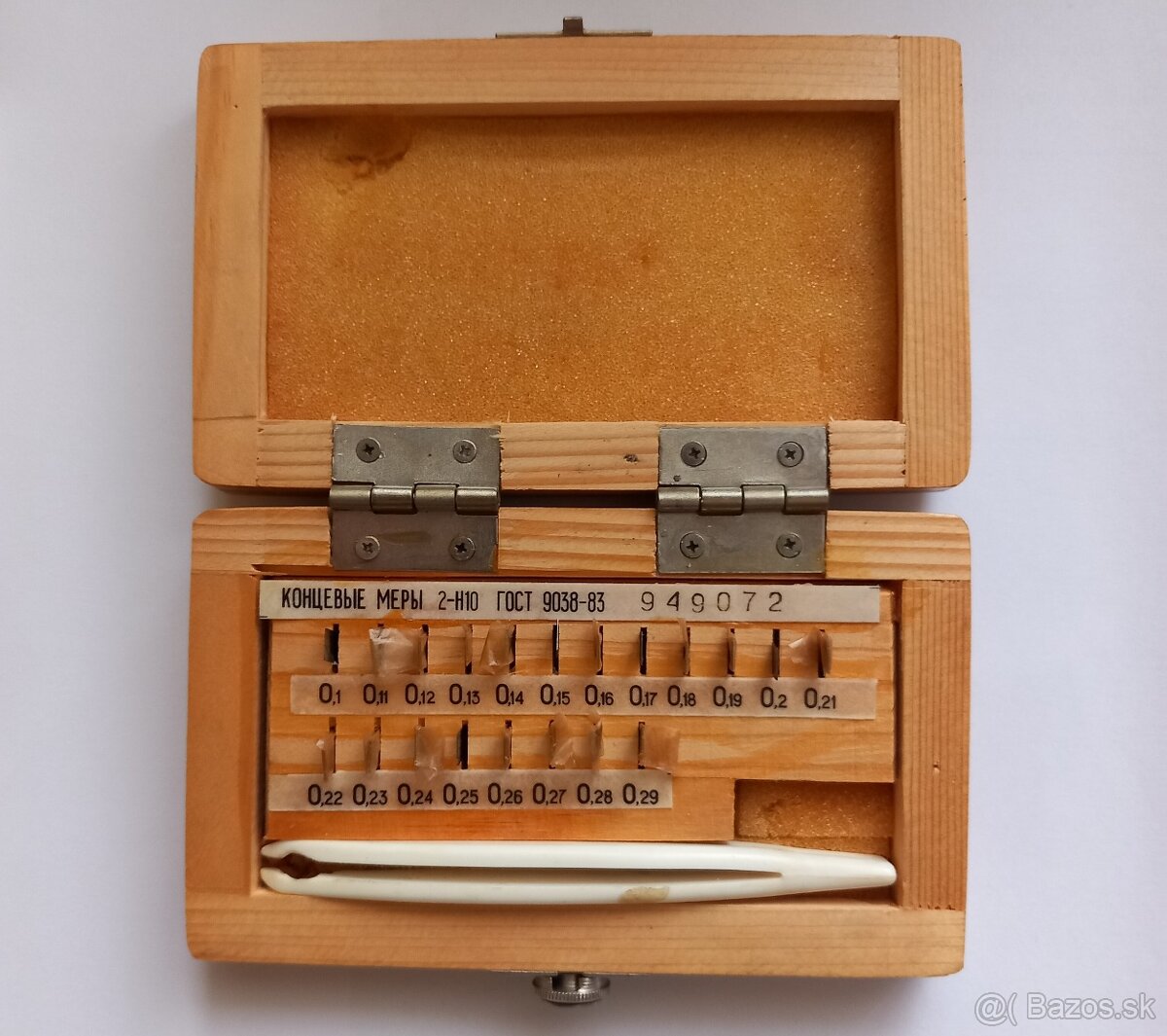 Koncové mierky 0,1 mm až 0,9 mm po 0,01 mm 63 ks