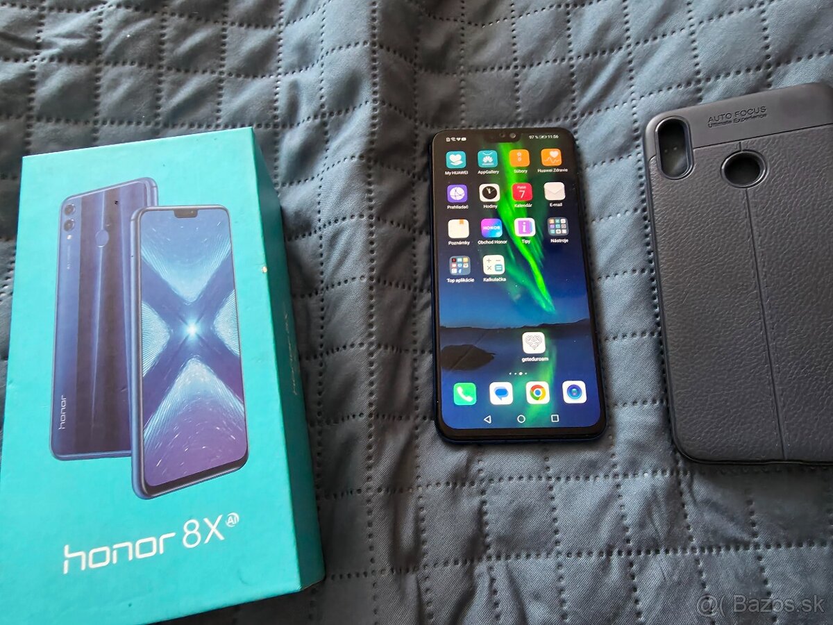 Honor 8X duos modry dobry stav plne funkčný