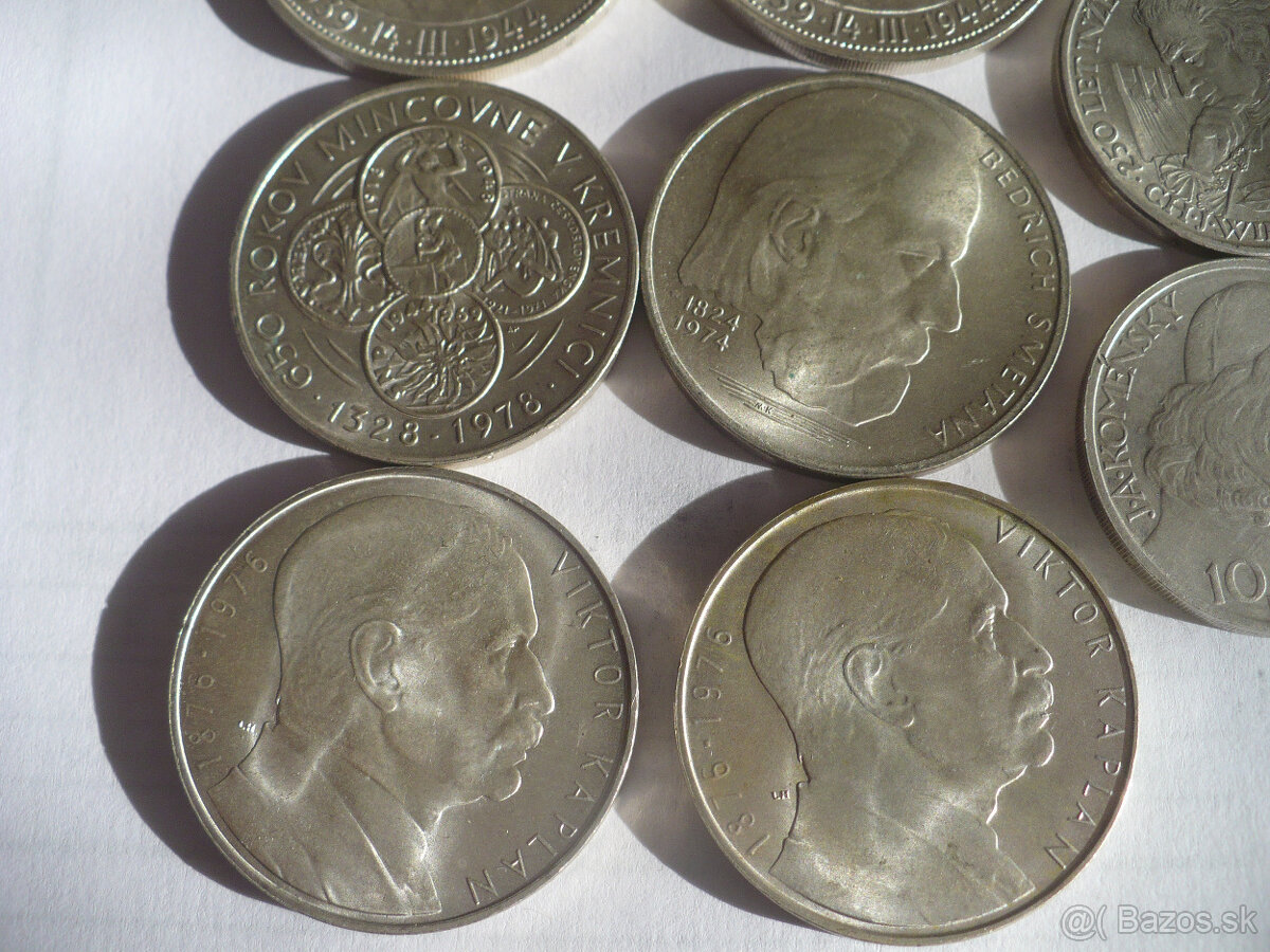 československé strieborné mince