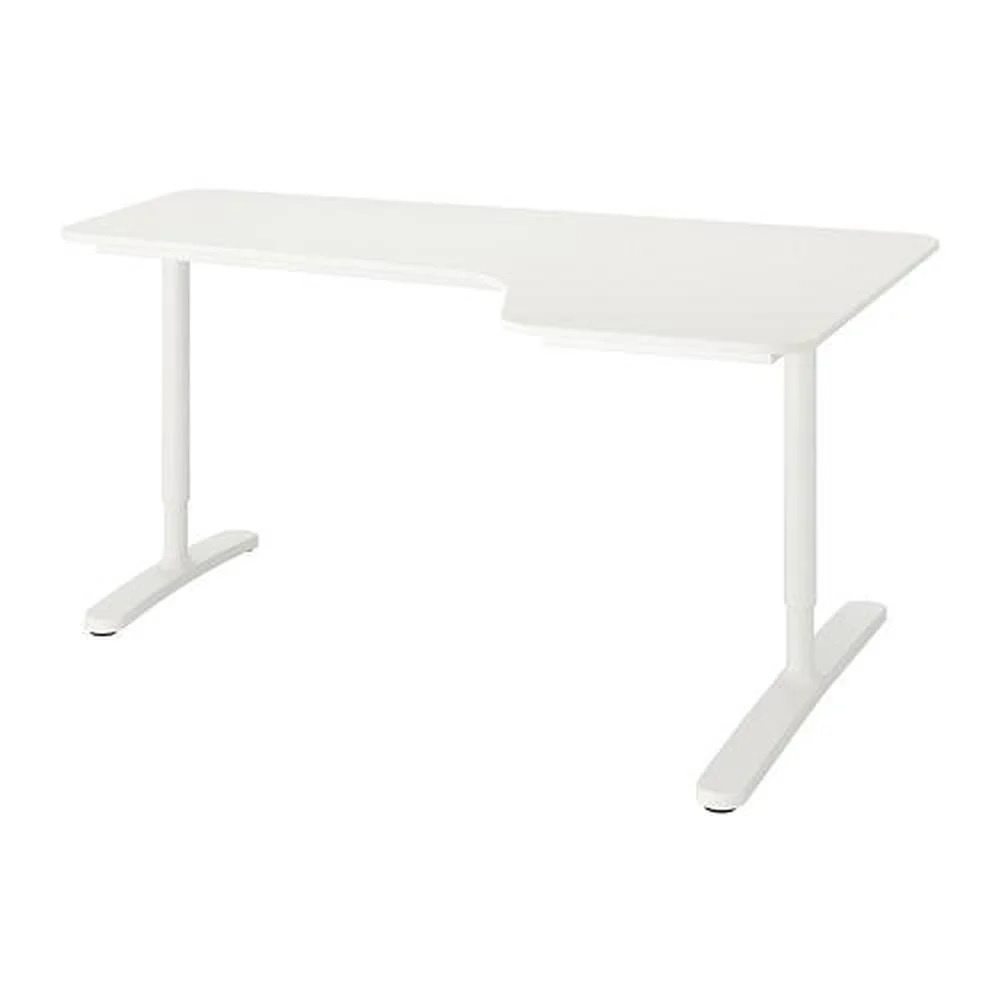 Biely rohový písací stôl BEKANT 2ks