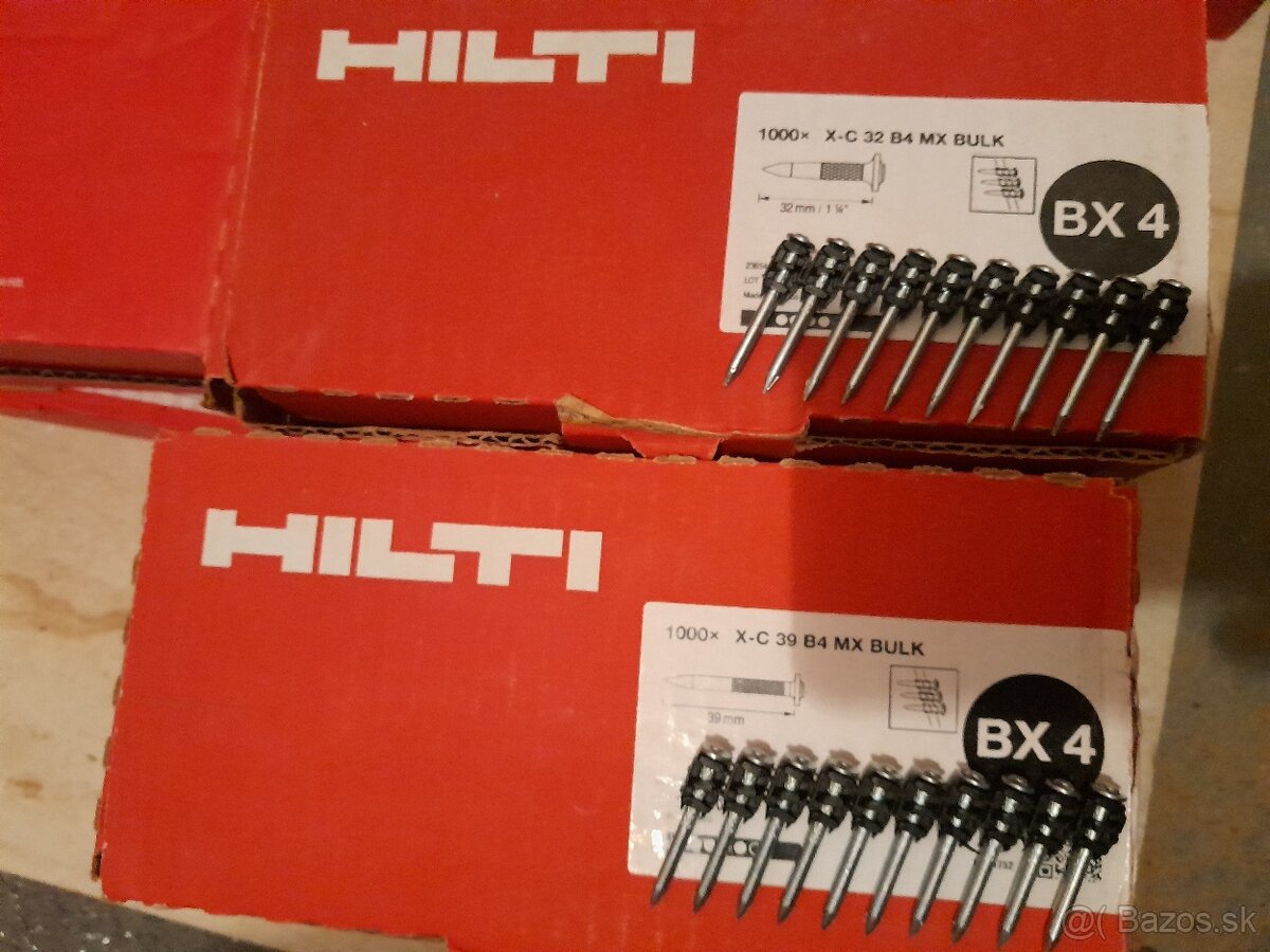 HILTI KLINCE PRE B 4 KLINCOVACKU .