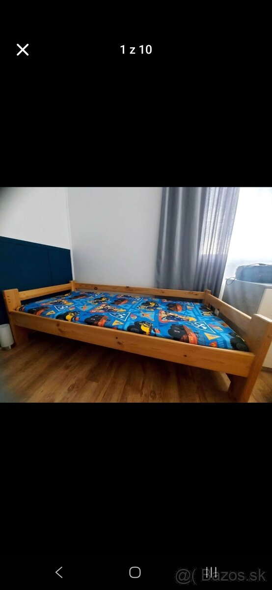 Detská posteľ z masívu bez matrace