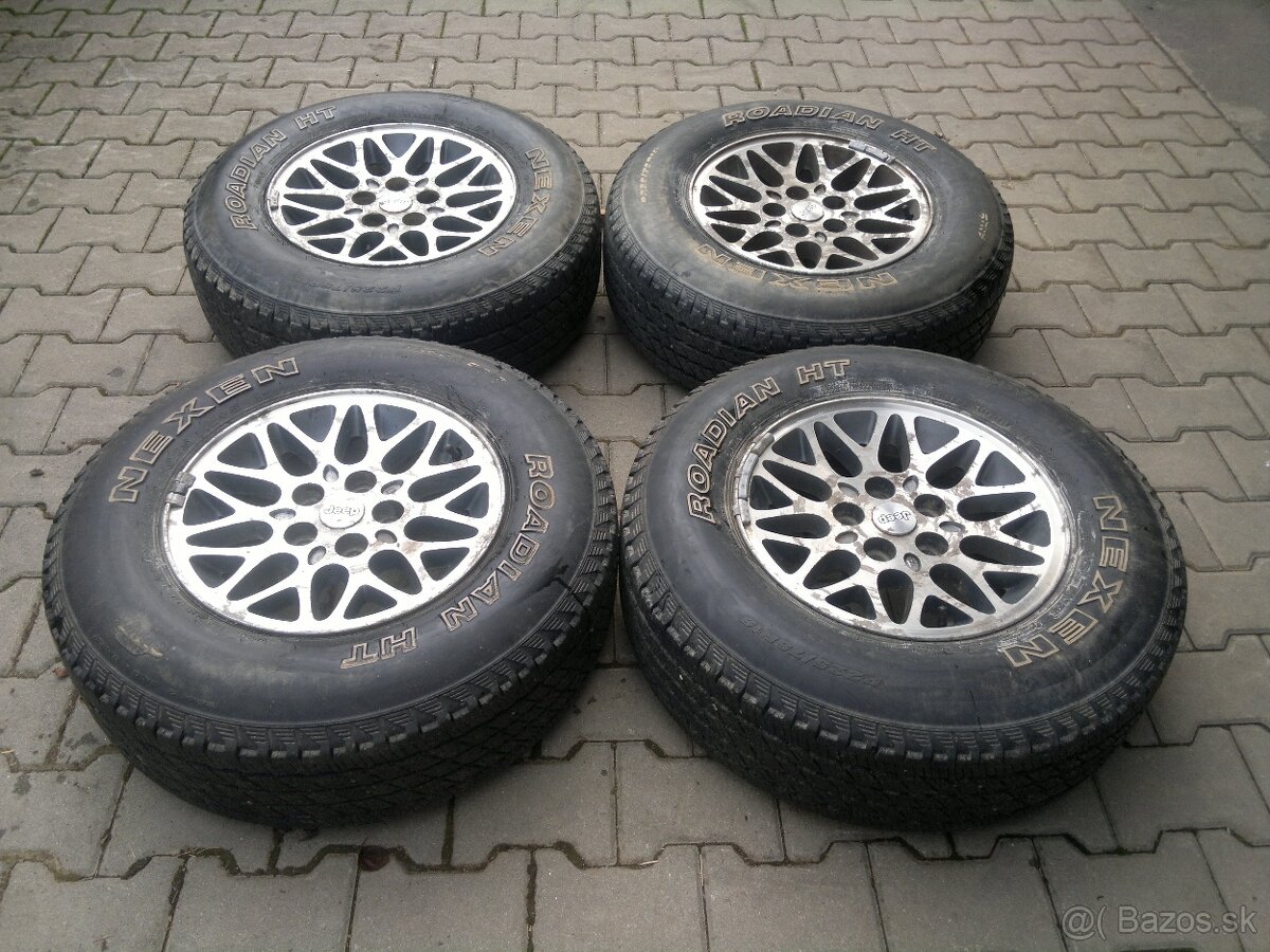 Elektrony Jeep Cherokee XJ, ZJ 5x114,3 r15, letné pneu. 225/