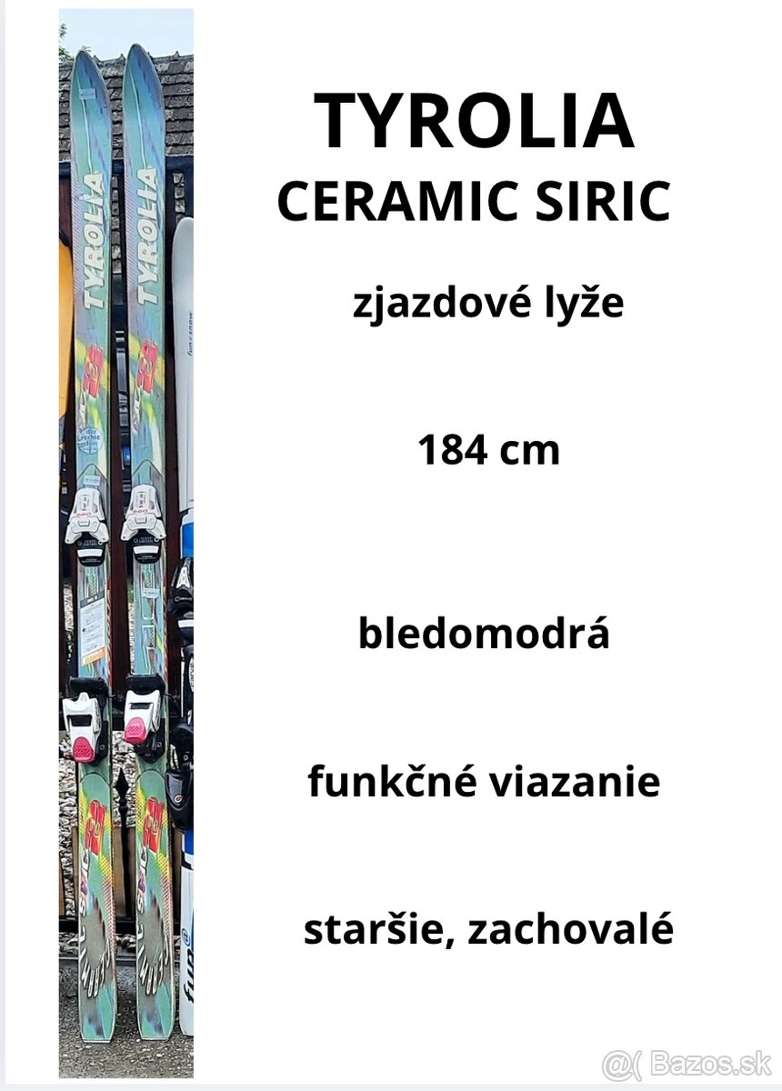 predám lyže Tyrolia Ceramic Siric