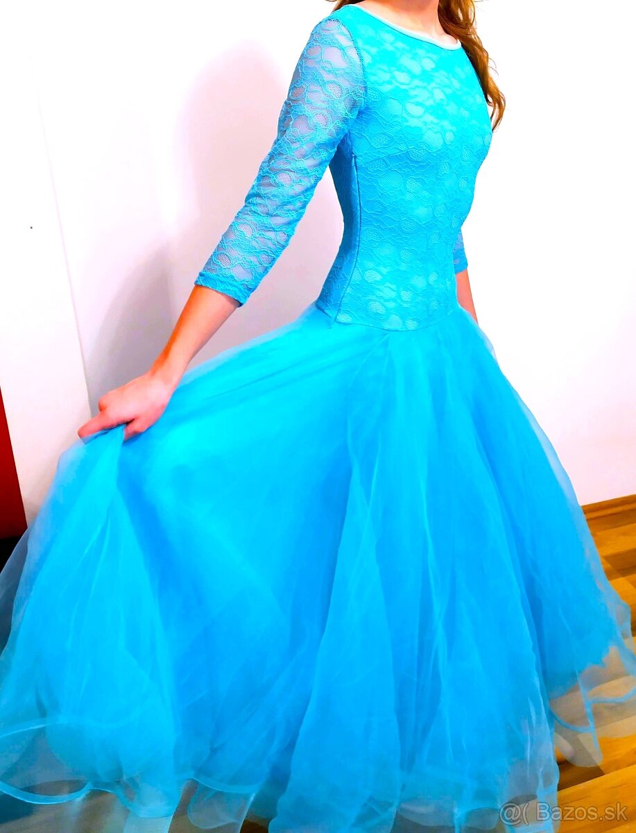 NOVÉ tanečné/spoločenské šaty STUŽKOVÁ/štandart. tance XS-S