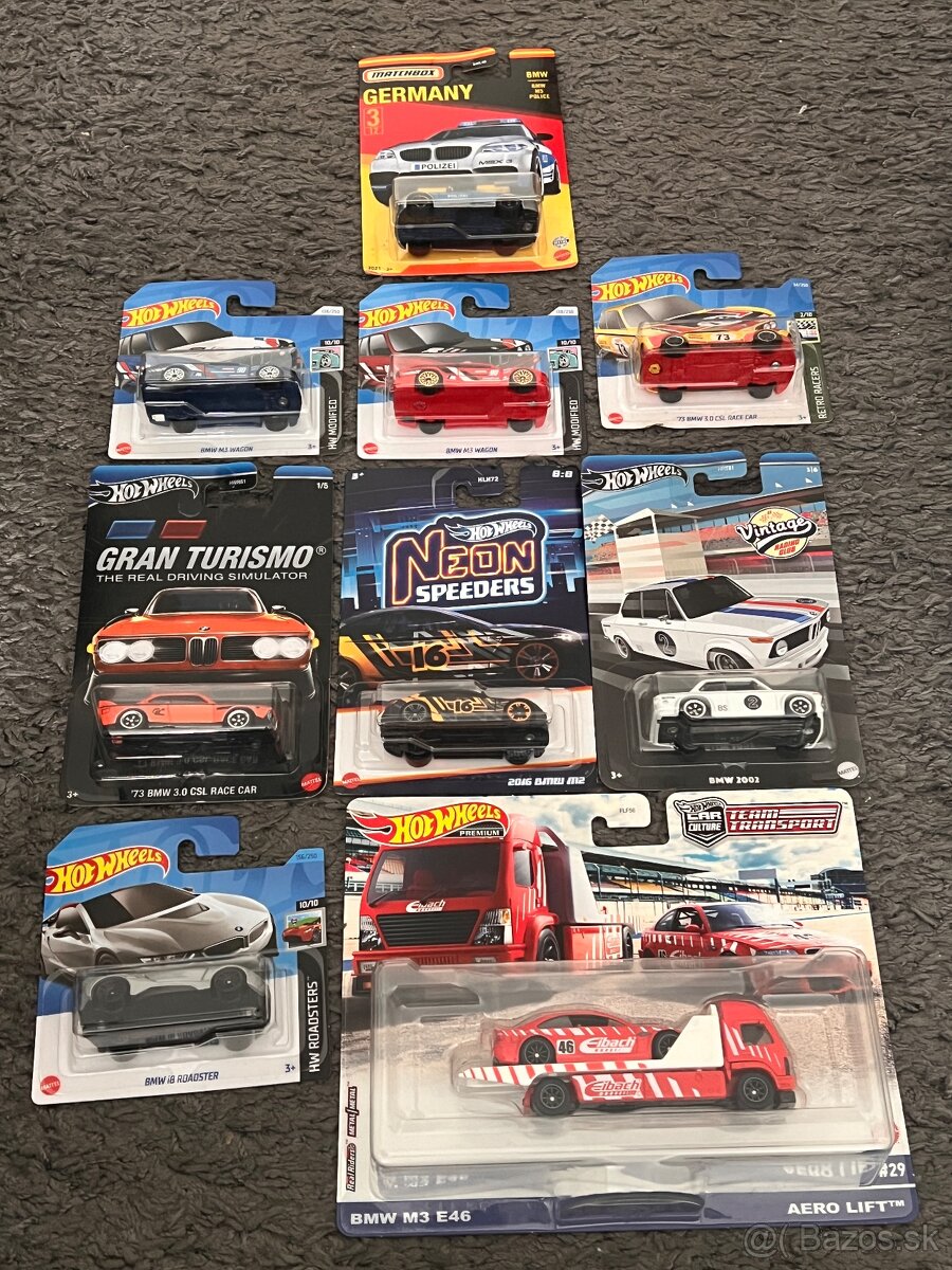 Modely BMW hot wheels matchbox