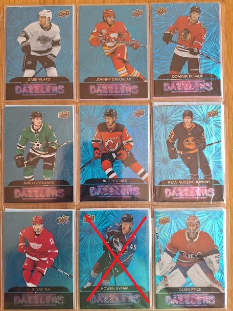 Hokejove karty insert Dazzlers 2020/21..
