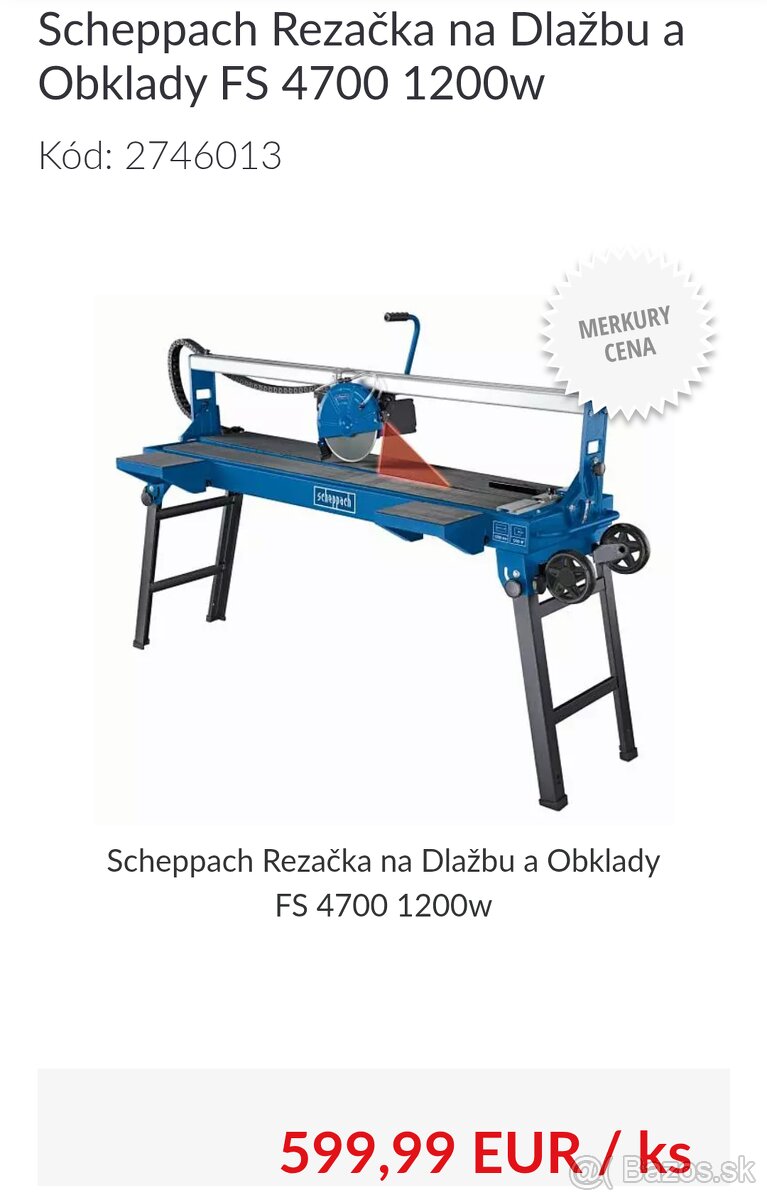 Rezačka na dlažbu a obklad