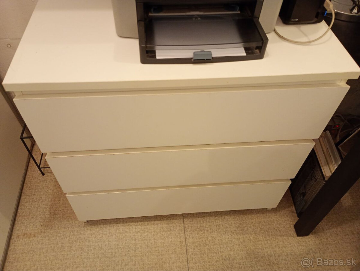 Predam komodu MALM, IKEA, 80x78, biela farba