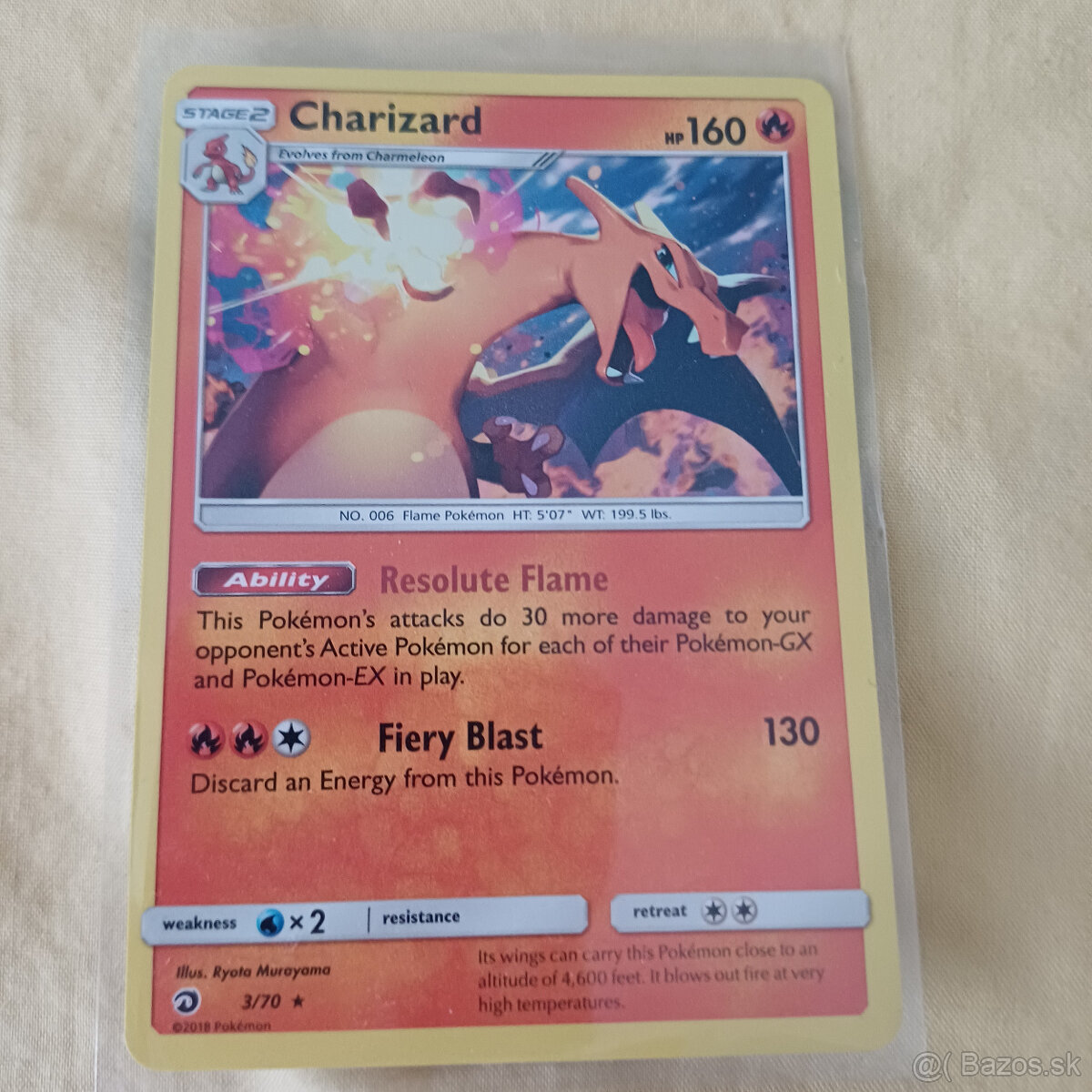 Pokemon Charizard karticka