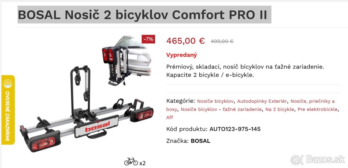 NOSIC na bicykle