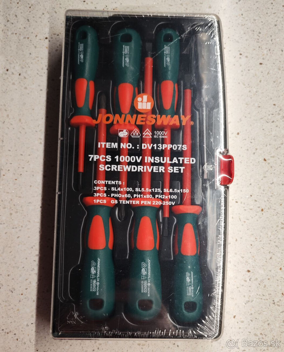 Nová sada elektrikárskych skrutkovačov Jonnesway DV13PP07S