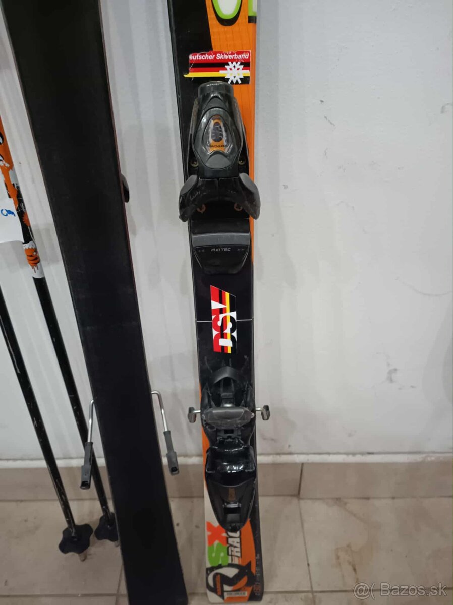 Lyže 130cm+paličky 100cm