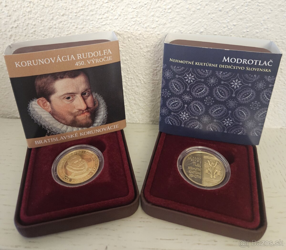 Zlaté zberateľské mince 100€ Rudolf a Modrotlač