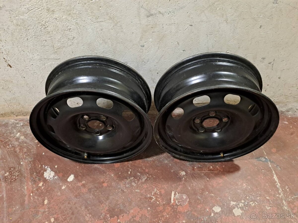 Predám 2x plechové disky R15 Škoda Auto