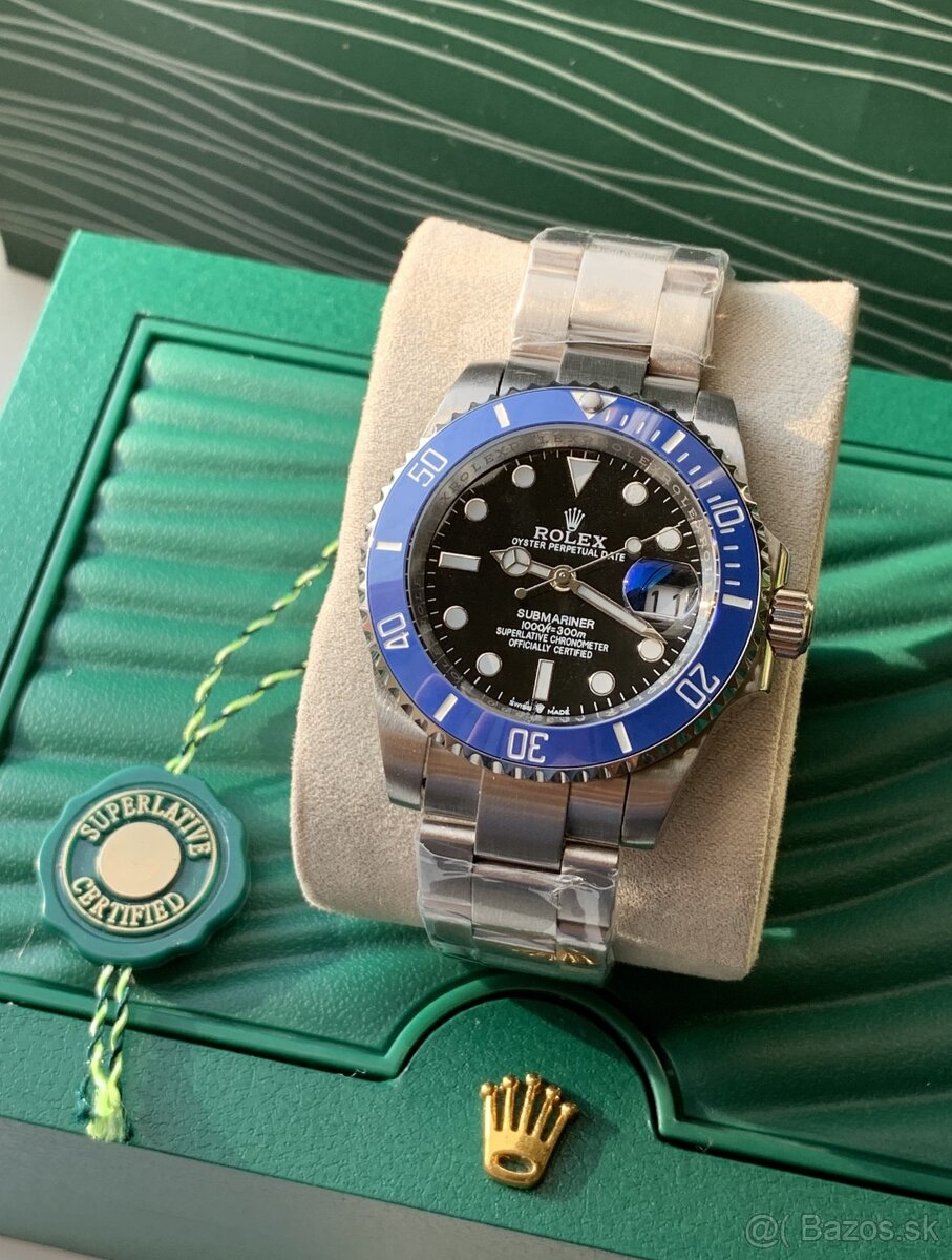 Rolex Submariner Date, Nové, 41mm, Modré