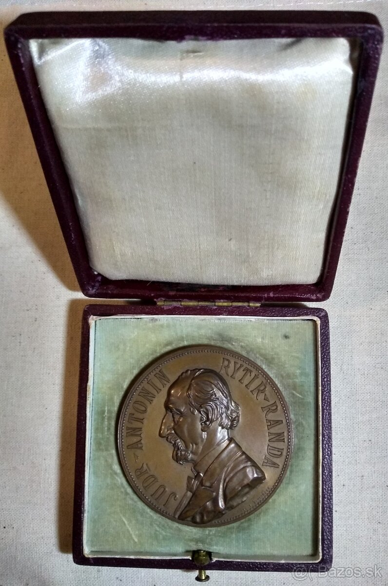 Medaila Antonín Rytir Randa z roku 1898 od Šantrucka
