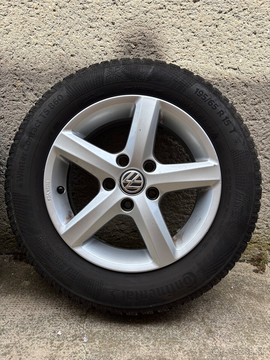 Sada zimných pneumatík (VW) 195/65 R15 + hliníkové disky