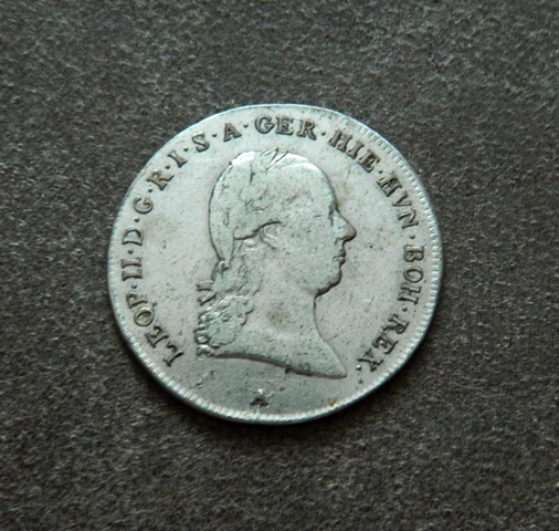 Predám 1/4 toliar 1791 A Leopold II.